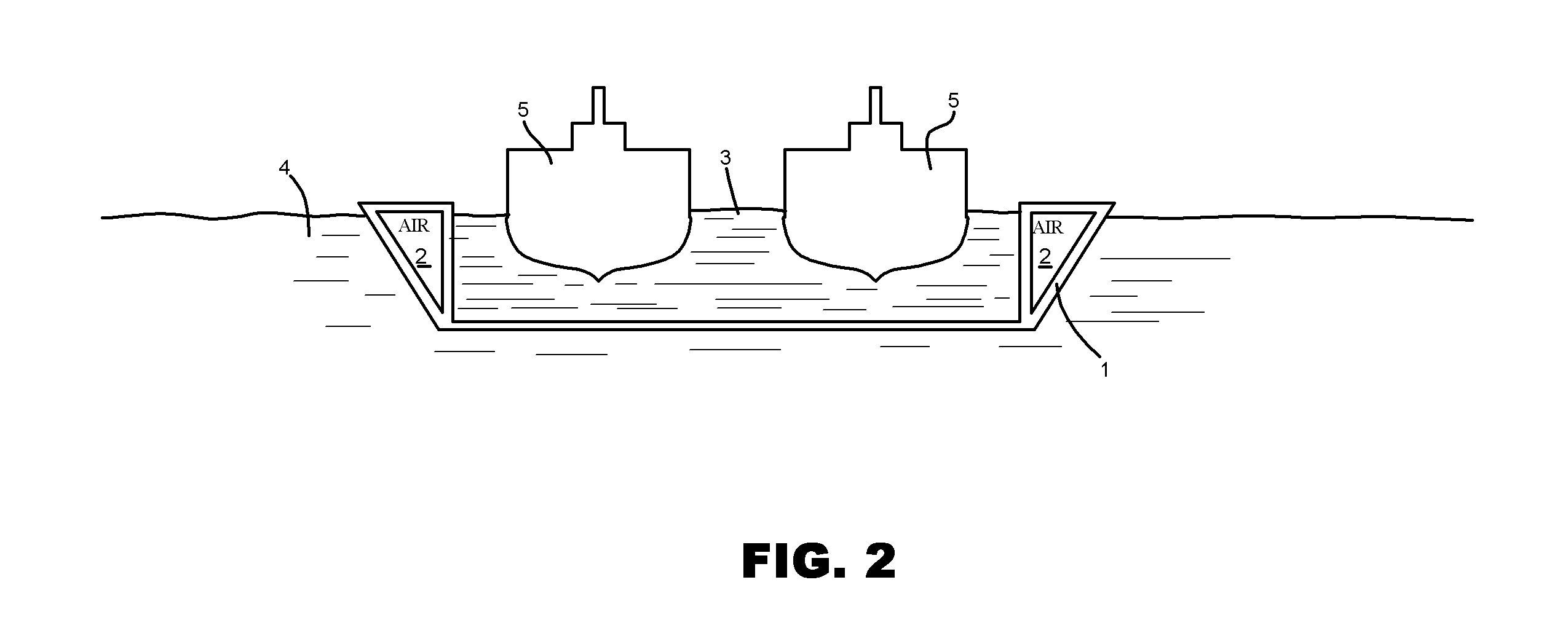 Floating canal system for seas with tendency to freeze