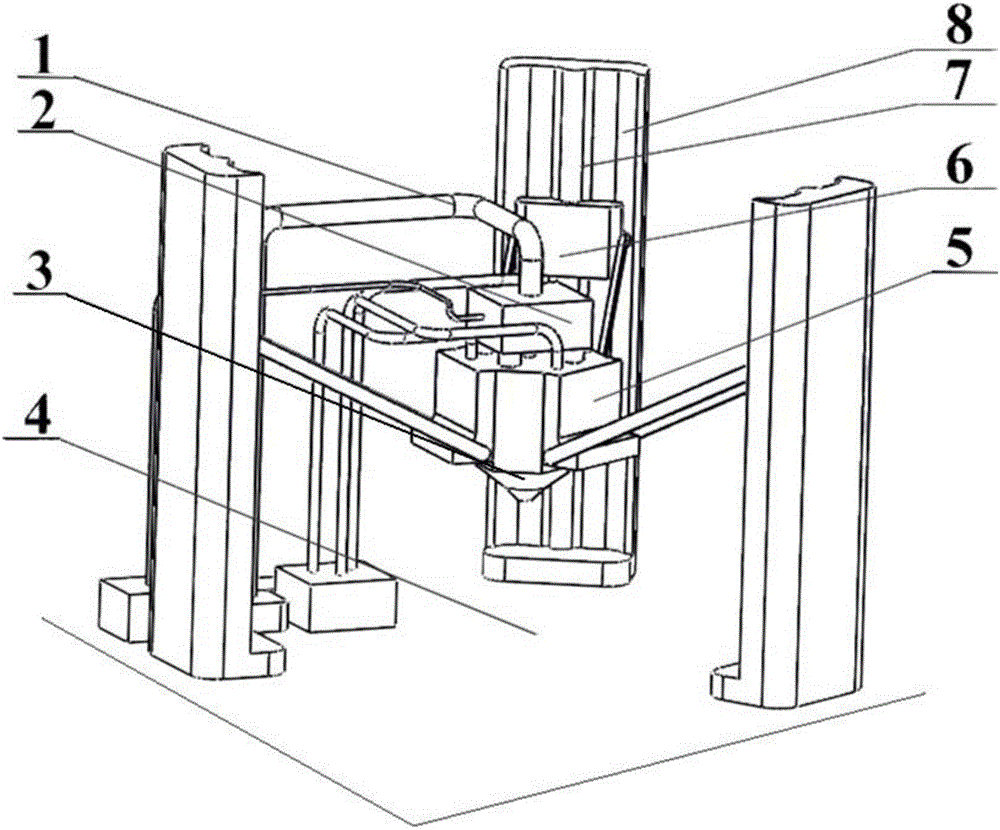 Plasma 3D printing equipment and method for directly printing building framework