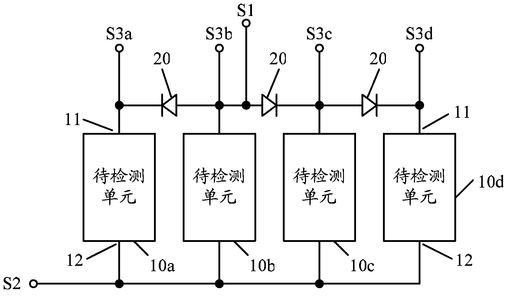 Semiconductor detection circuit and method