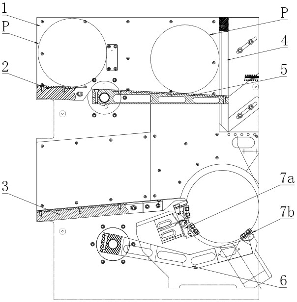 Bearing material ring feeding and discharging device and using method thereof