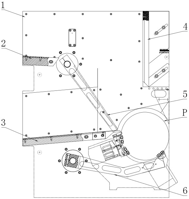 Bearing material ring feeding and discharging device and using method thereof