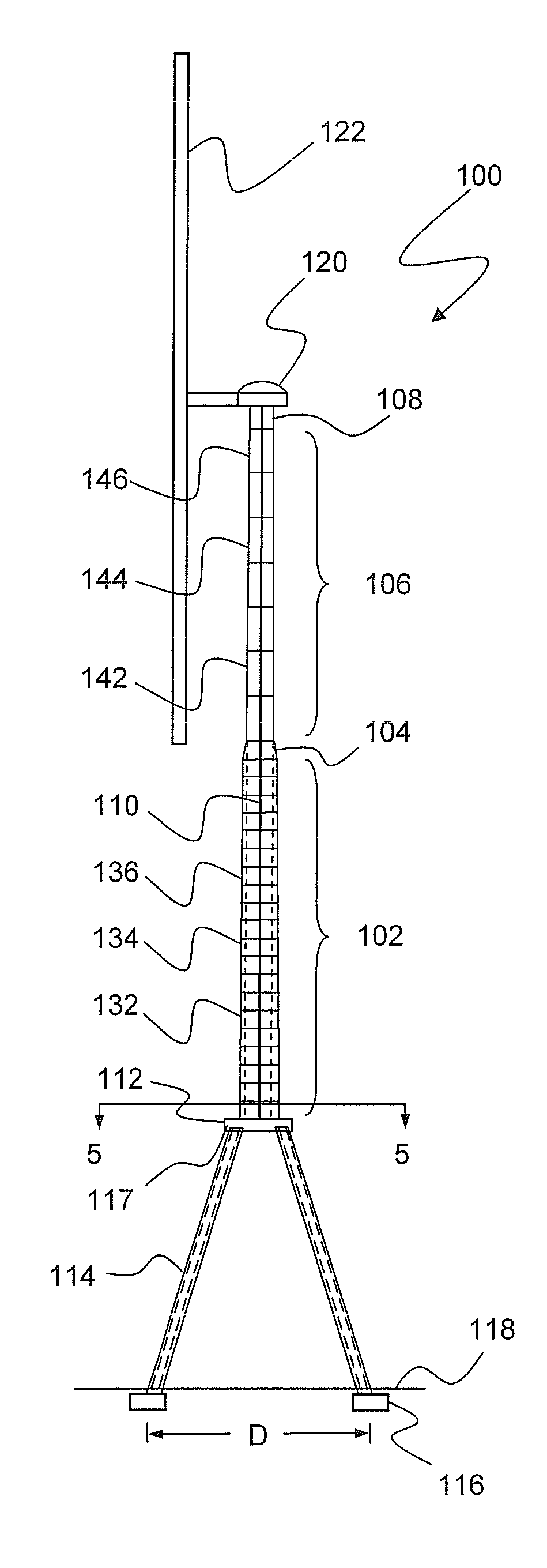 Base support for wind-driven power generators