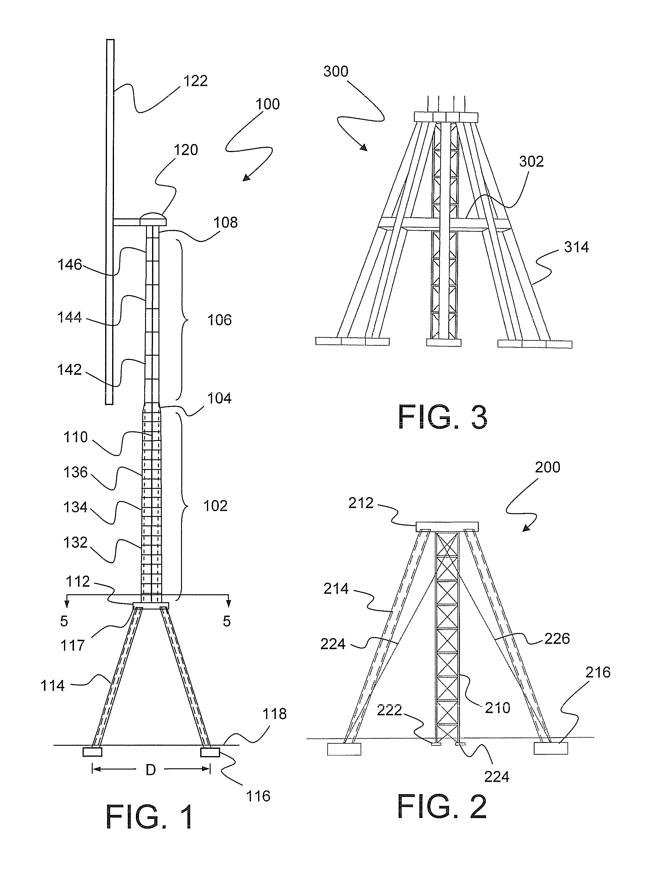 Base support for wind-driven power generators