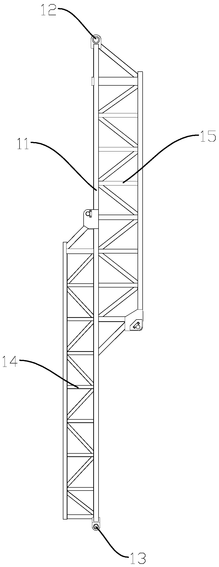 Truss tower and spanning construction protection equipment comprising same