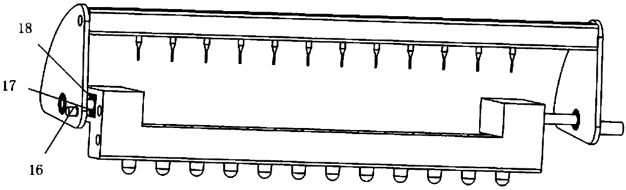 Sowing and hole pressing integrated device of plug-seedling sowing machine