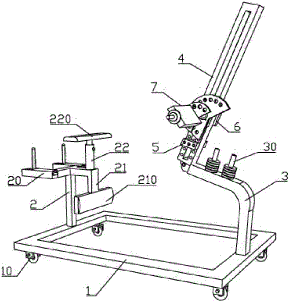 Prostration backward leg pedaling training device