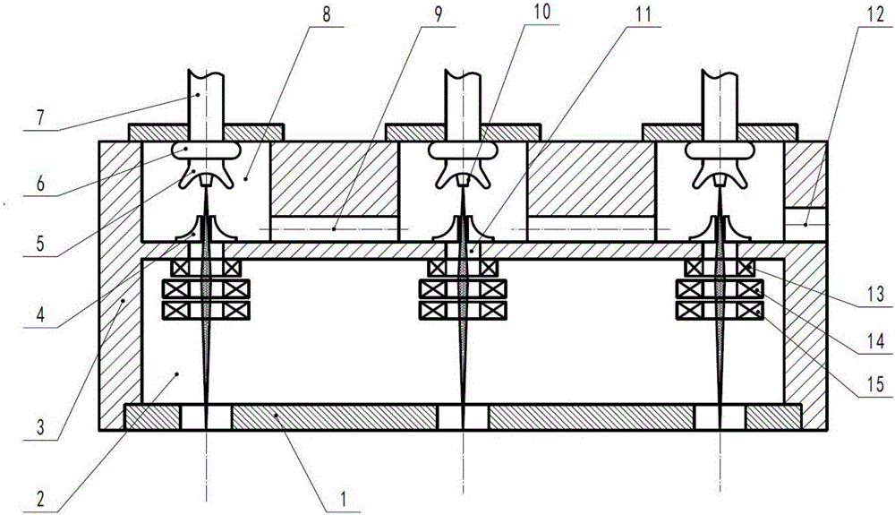 Integrated array electron gun and electron beam selective melting rapid formation system