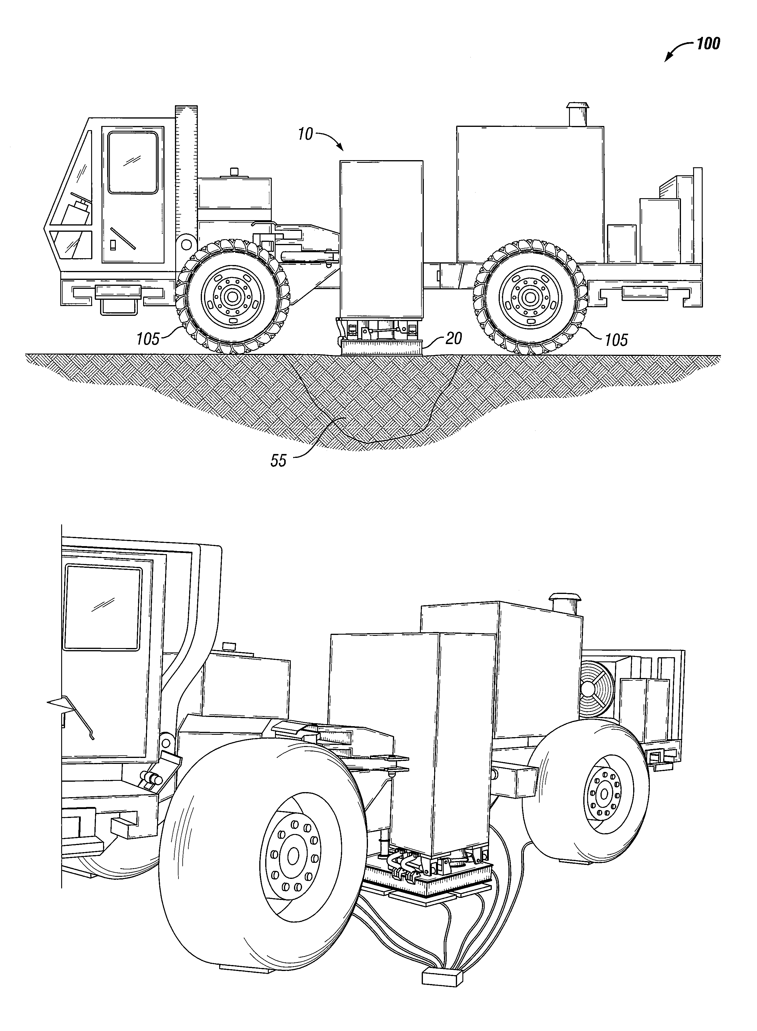 Constant holddown weight for vibratory seismic sources