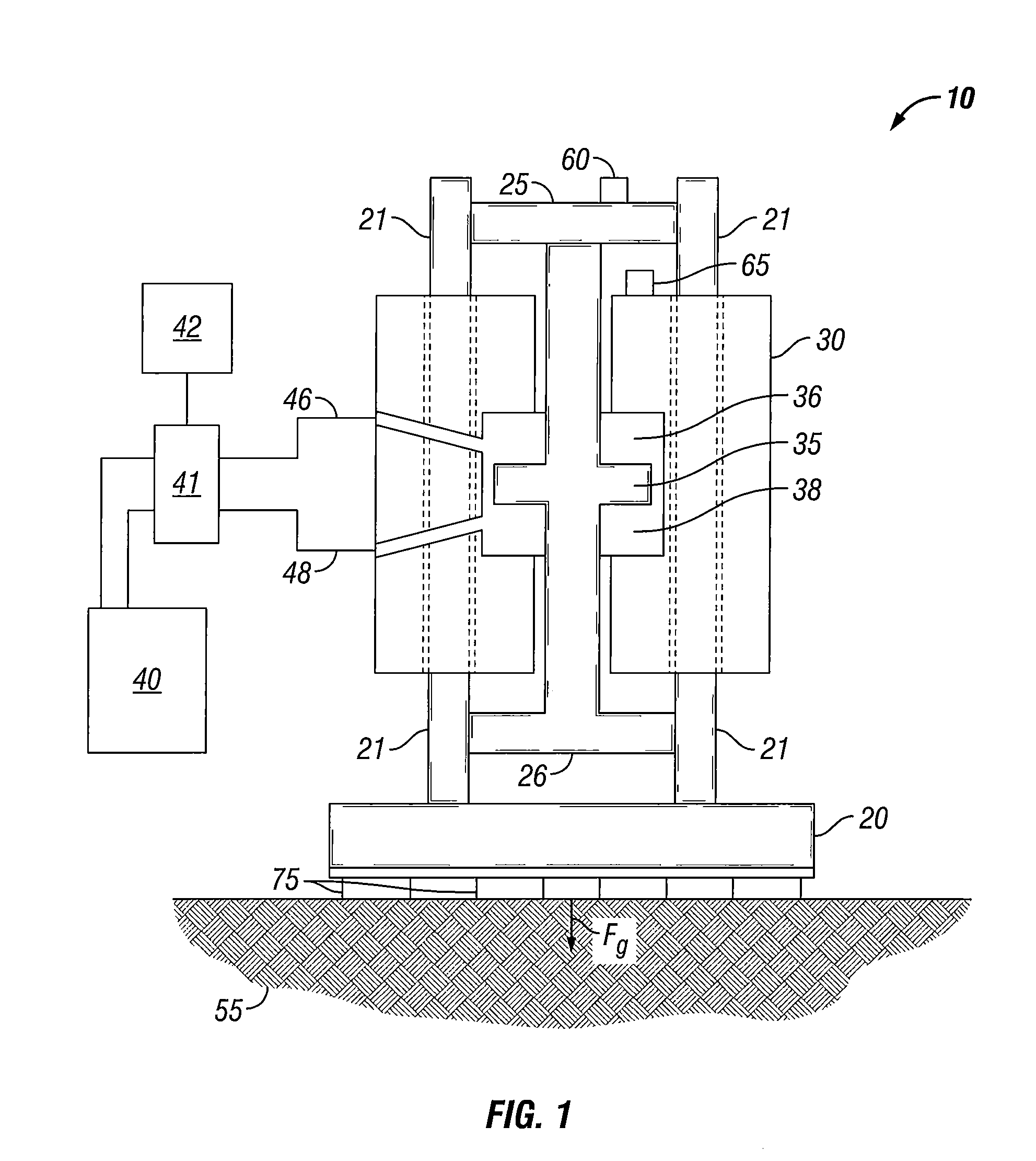 Constant holddown weight for vibratory seismic sources