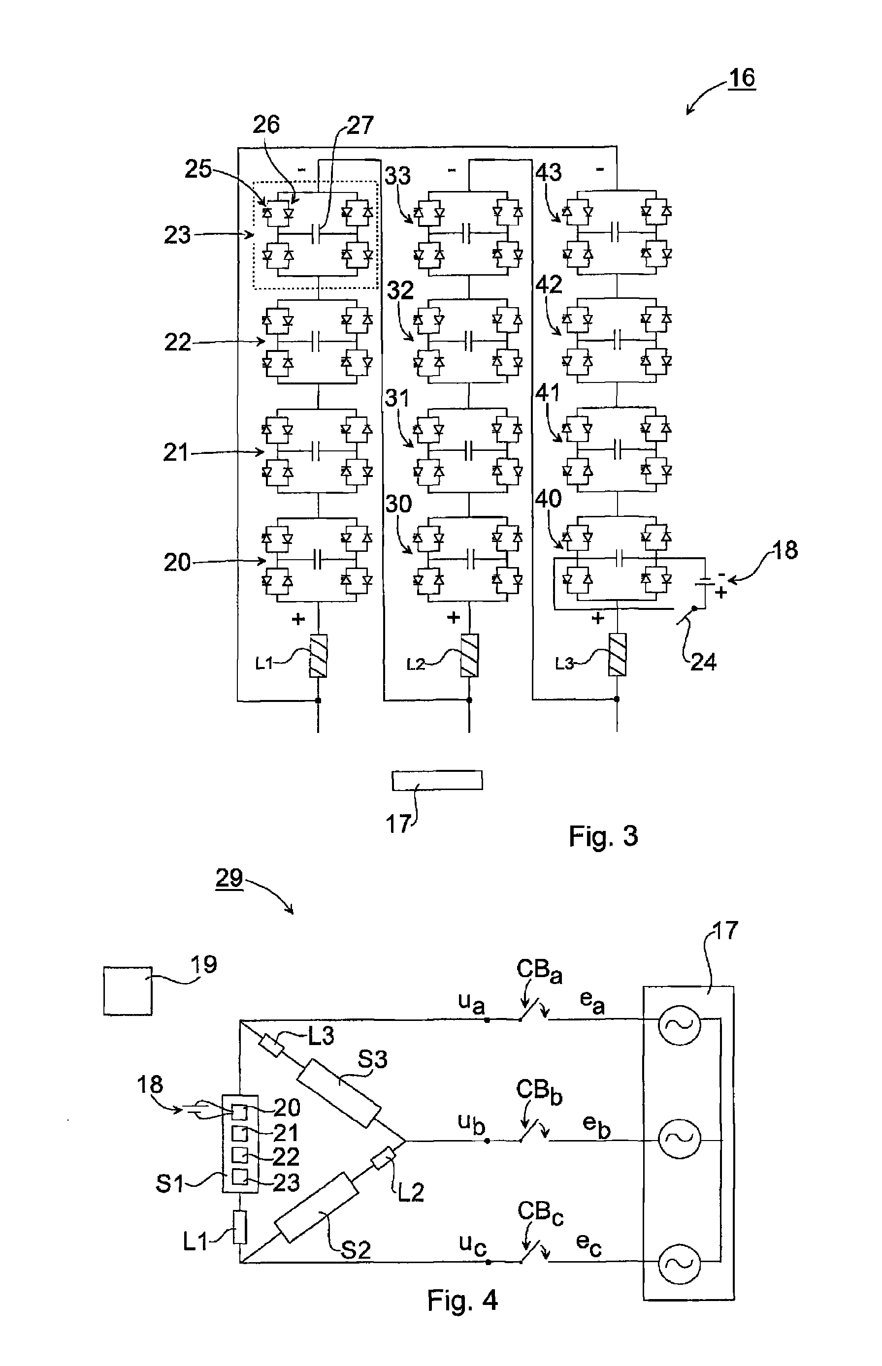 Chain-link converter, method for starting chain-link converter and static compensator system