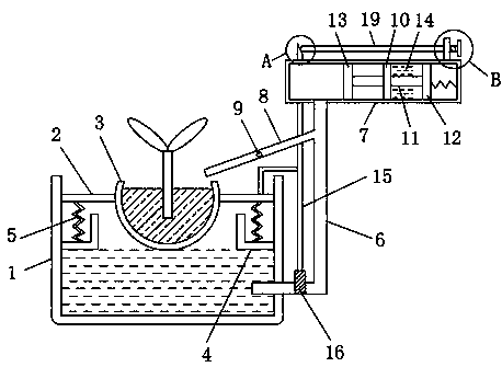 Outdoor bonsai capable of being automatically irrigated