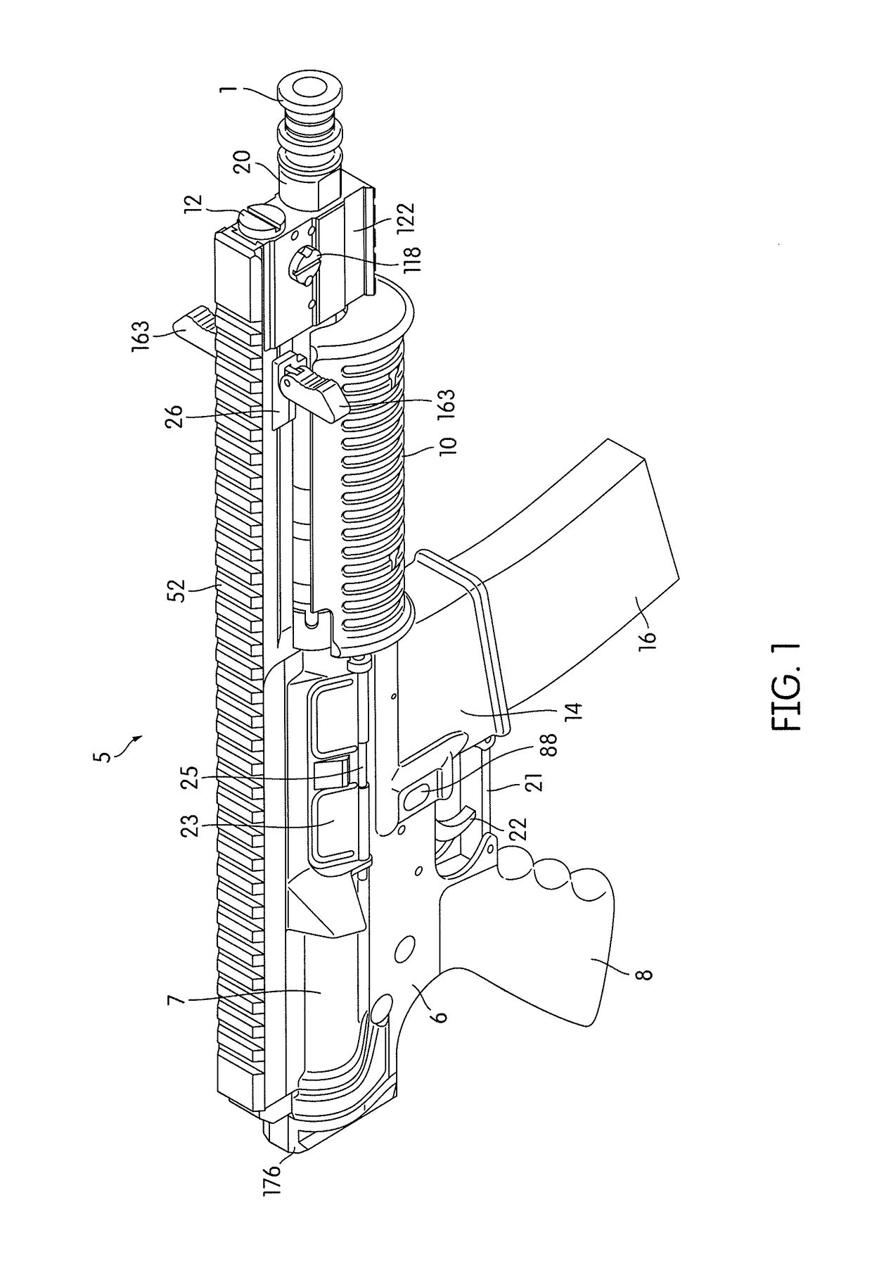 Firearm having gas piston system