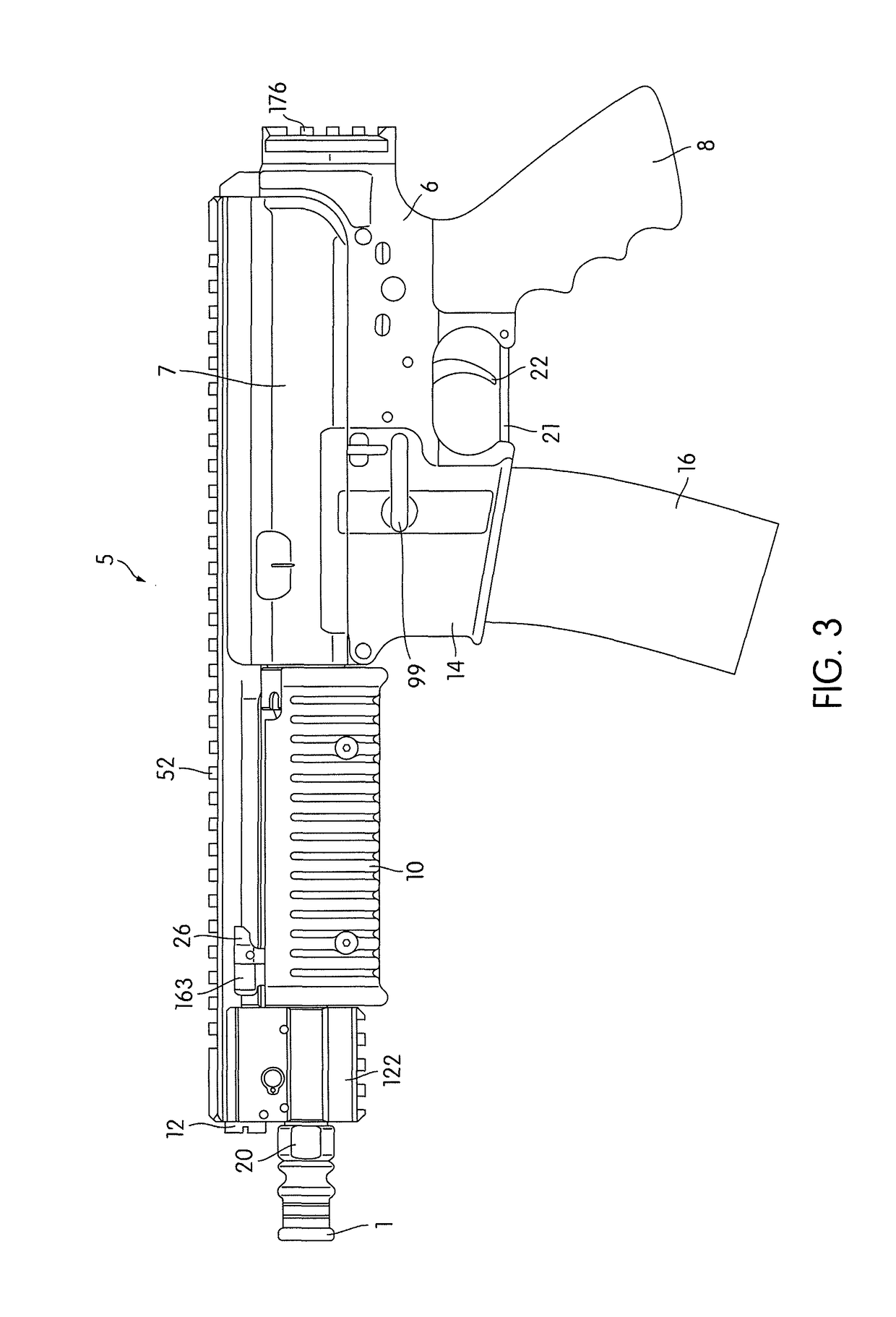 Firearm having gas piston system