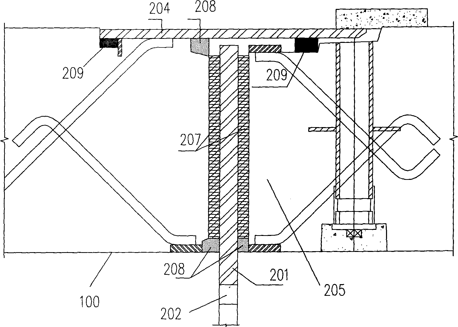 Tunnel ring-shaped deployment for electric cable with large cross-section