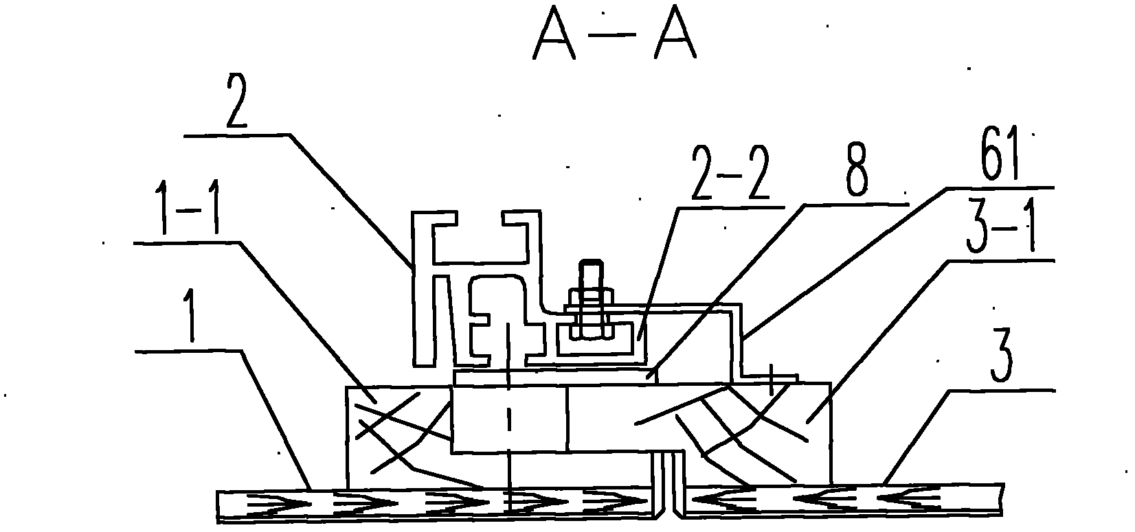 Modular flat top plate of railway passenger car