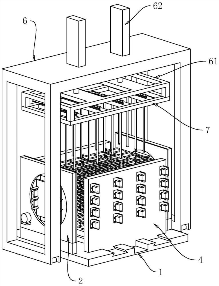 Hanging net assembling system of concrete prefabricated mold