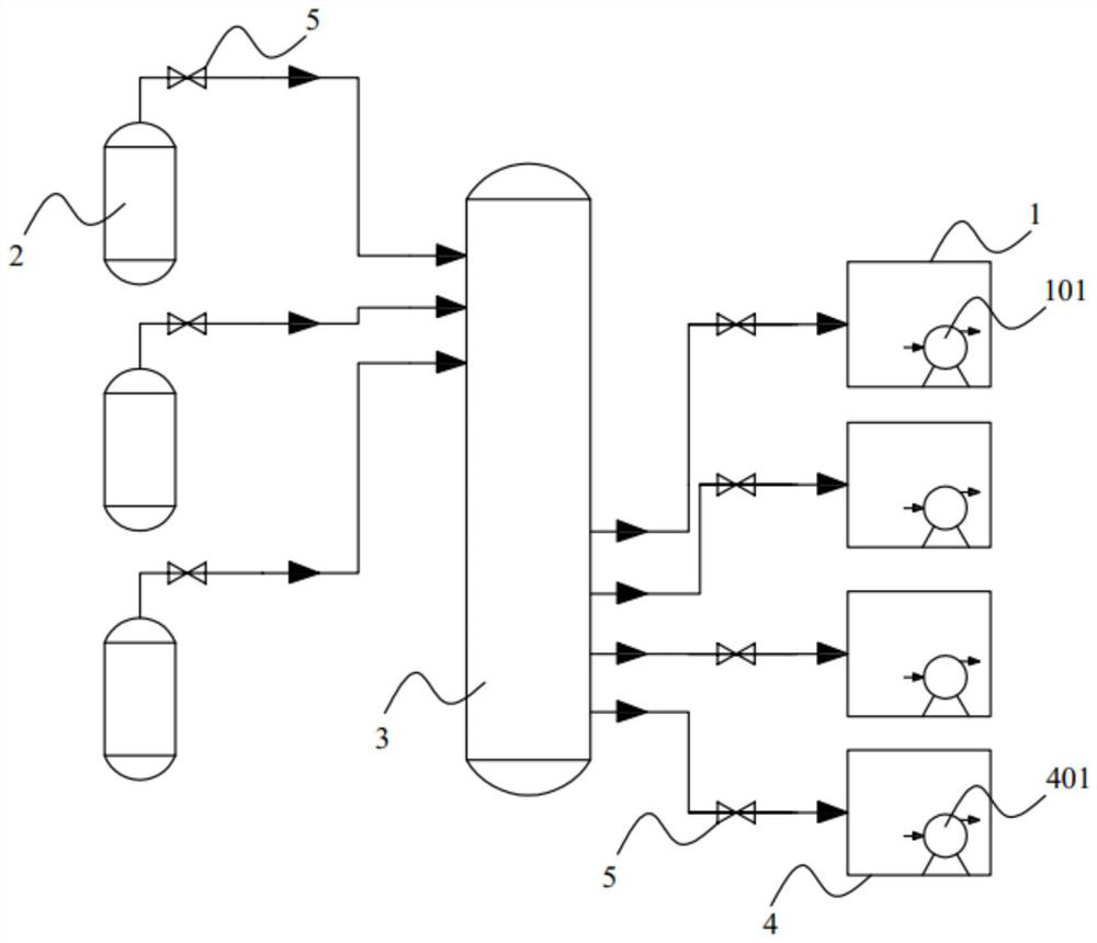 Device with multiple sets of vacuum systems being standby for each other