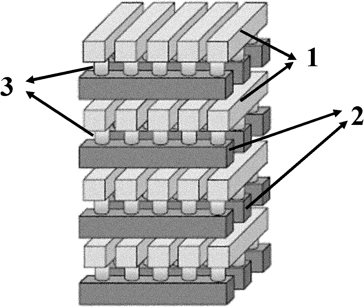 Three-dimensional nonvolatile memory array and preparation method thereof