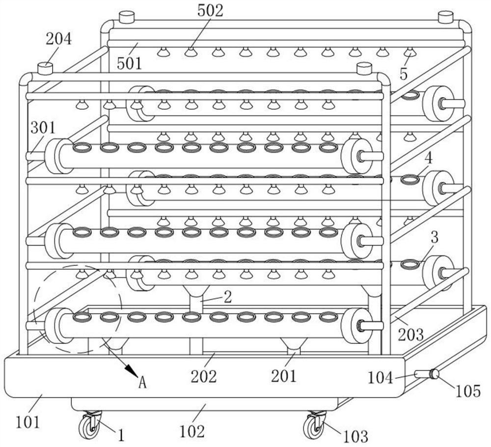 Cultivation frame with automatic light direction function for green soy bean planting