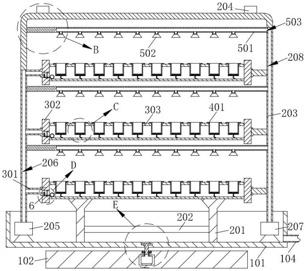 Cultivation frame with automatic light direction function for green soy bean planting