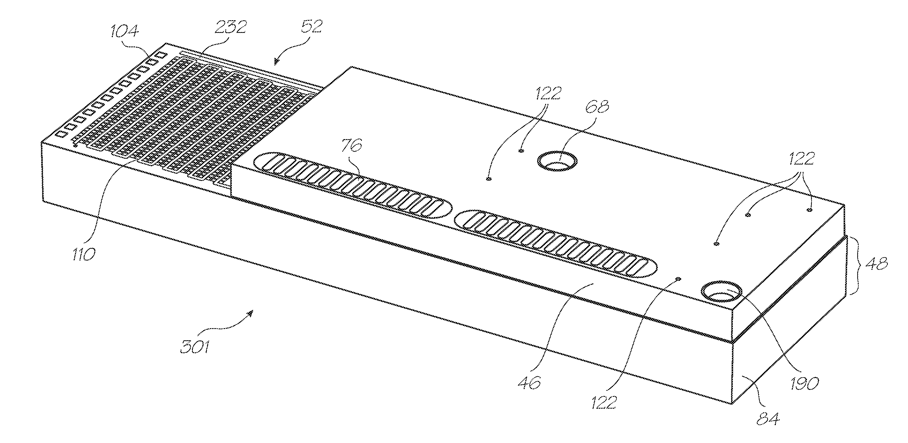 Genetic analysis loc device with electrochemiluminescent probes having a functional moiety for quenching photon emissions configured to change proximity to a luminophore upon forming a probe-target hybrid