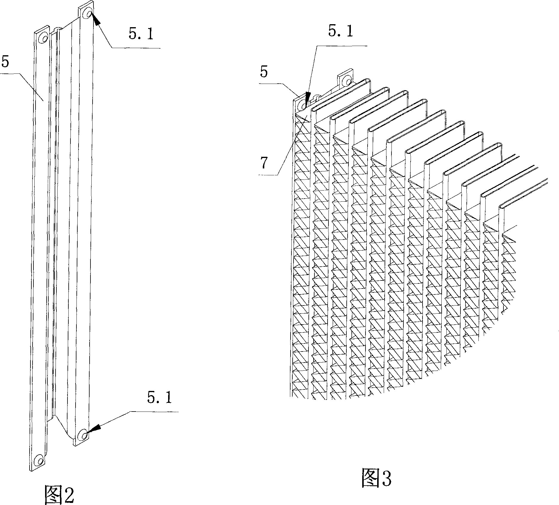 Filled bag conjunction structure for side plate and heat radiation belt of novel vehicle warm air