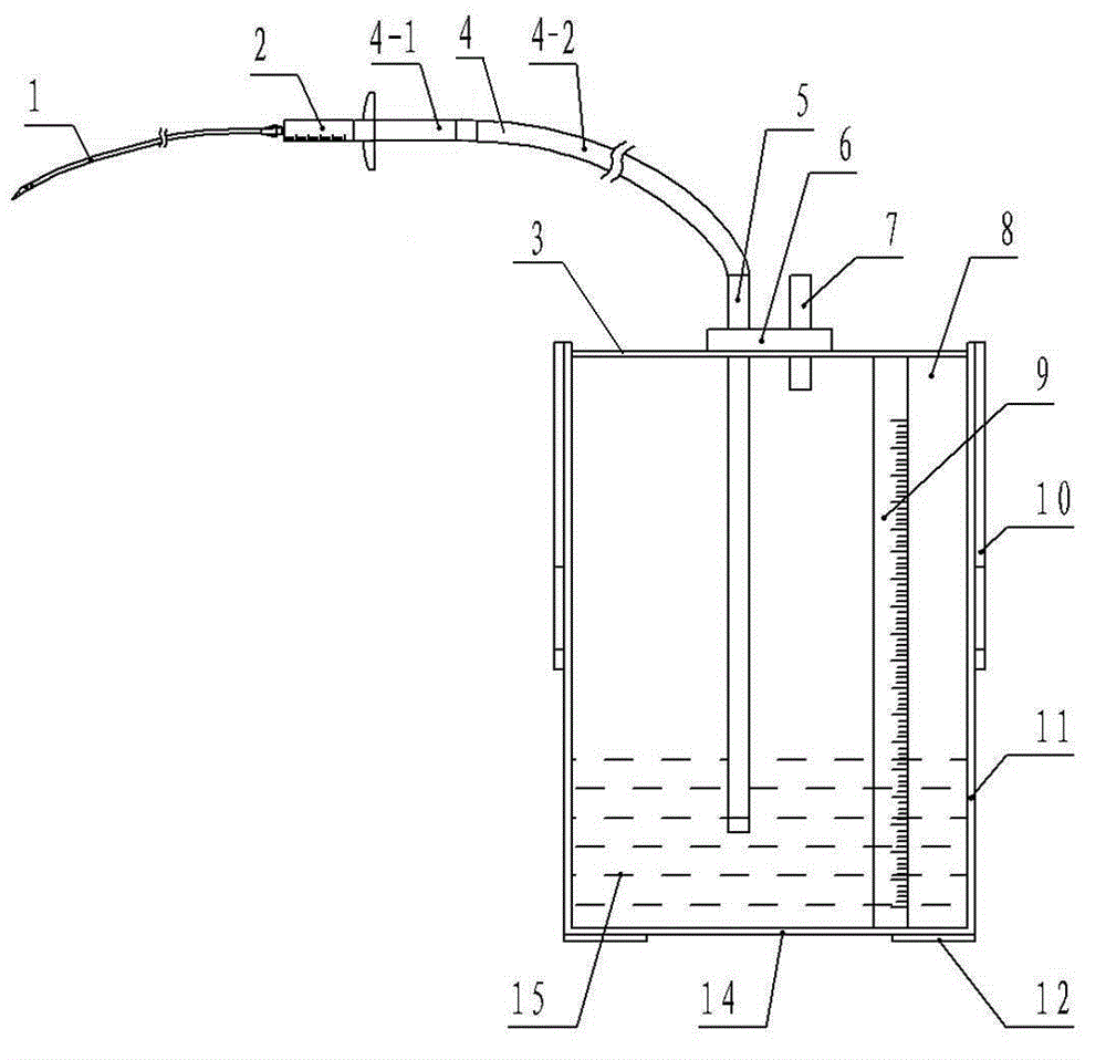 Chest drainage water-sealed bottle