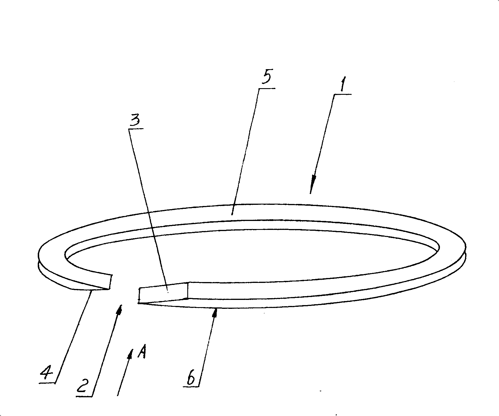 Piston ring for automatically closing and adjusting clearance