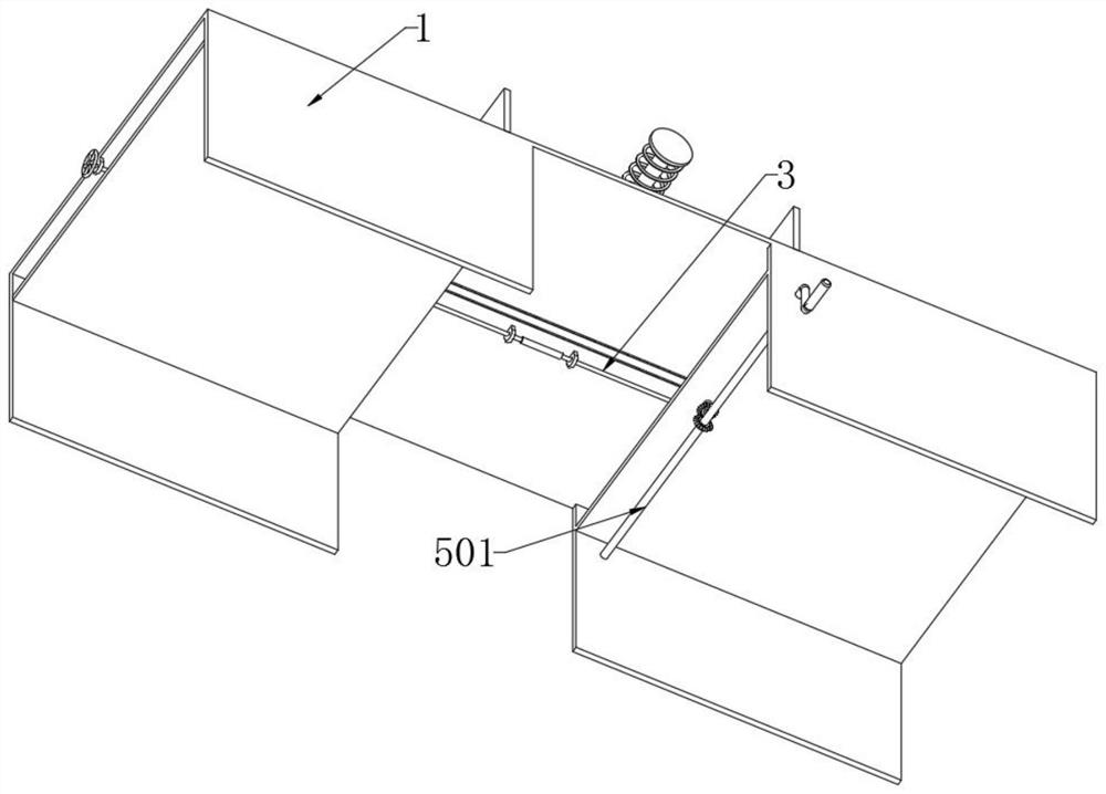 Square tube two-way synchronous bending machining device for mechanical equipment production and assembly