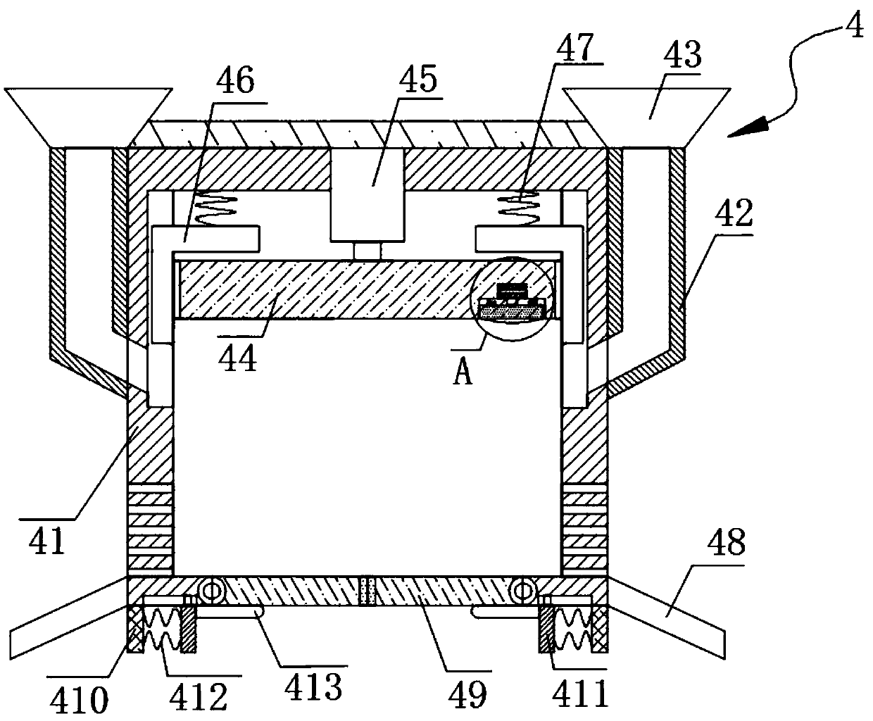 Calcium carbonate processing device for flame retardant cables