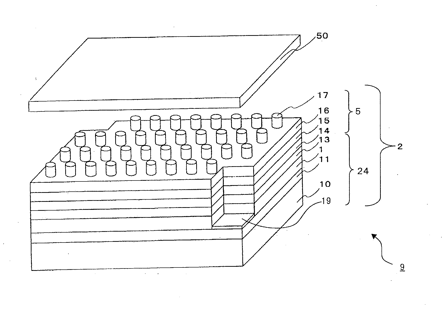 Light emitting element, light source device, and projection display device