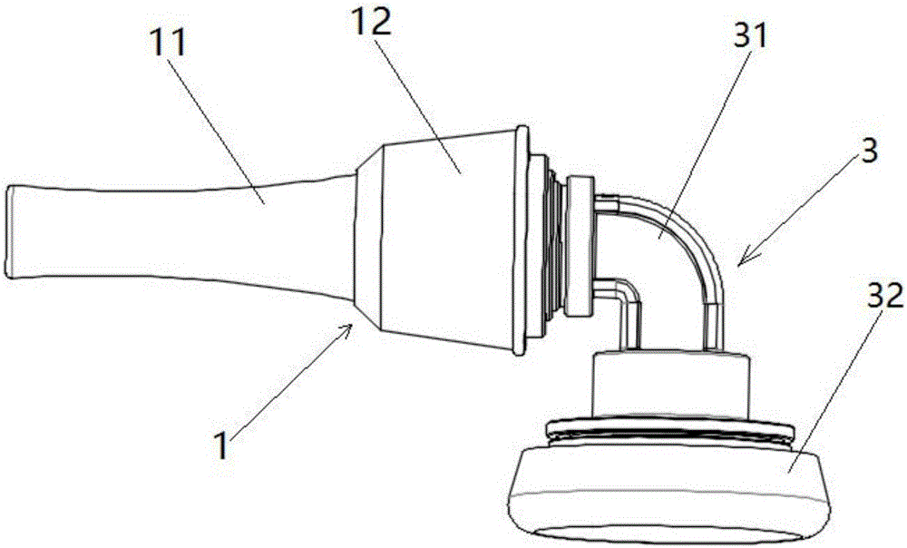 Treatment head of vibration sputum elimination machine