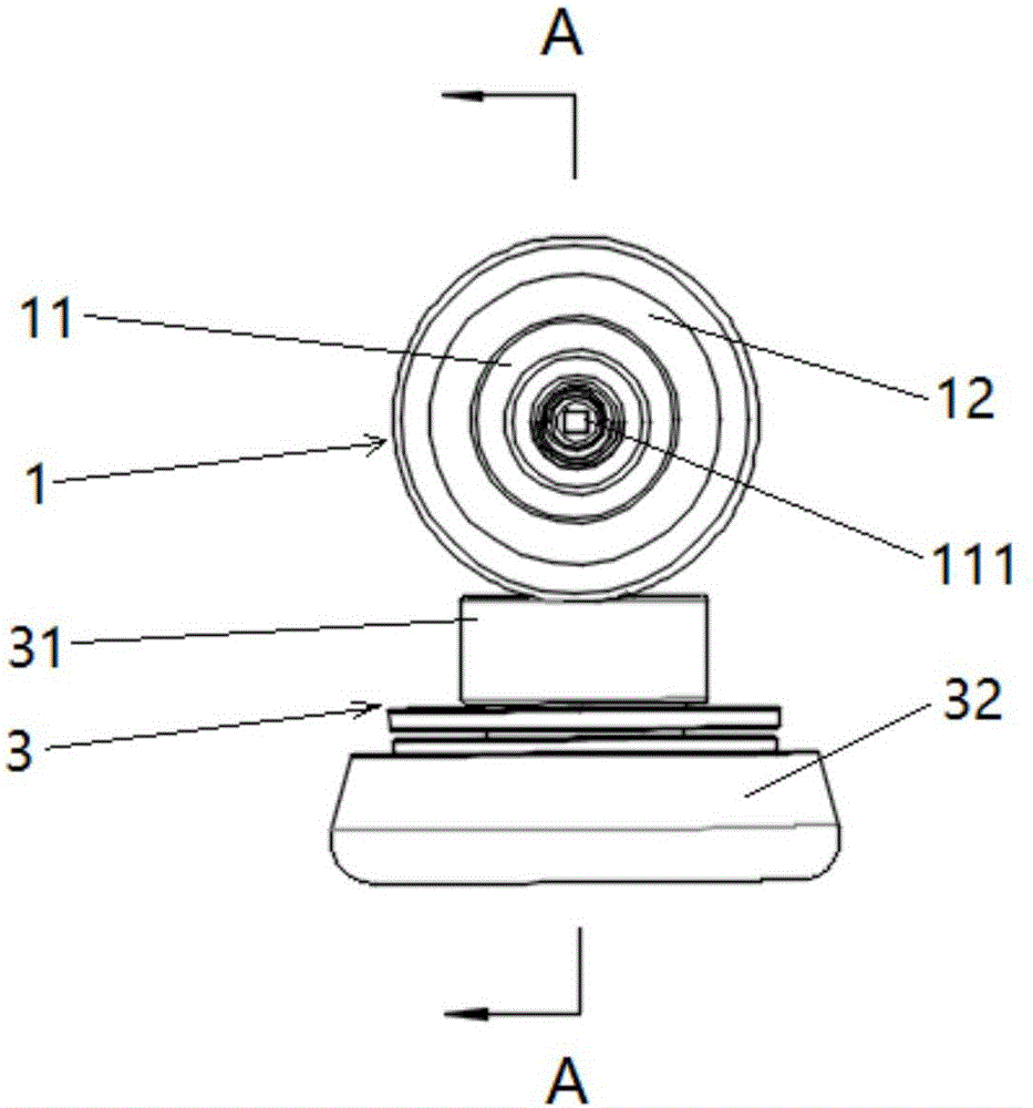 Treatment head of vibration sputum elimination machine