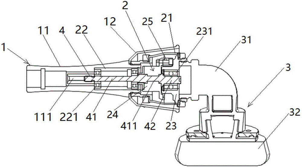 Treatment head of vibration sputum elimination machine