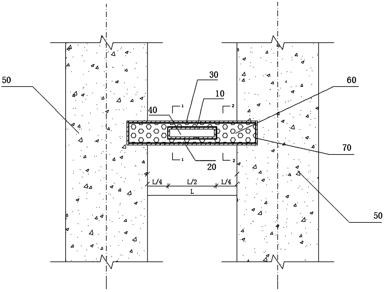 Double-connecting-beam structure and construction method thereof