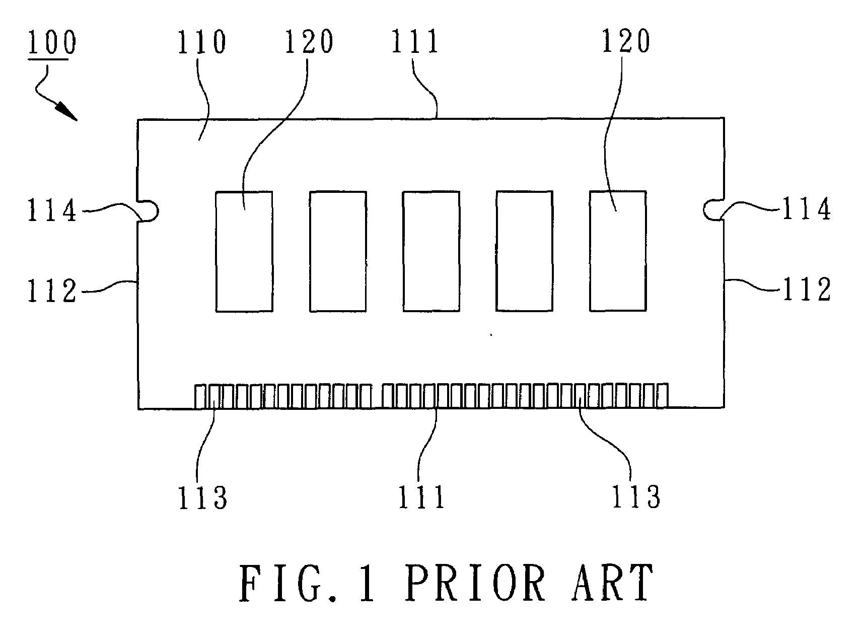 Memory module capable of lessening shock stress