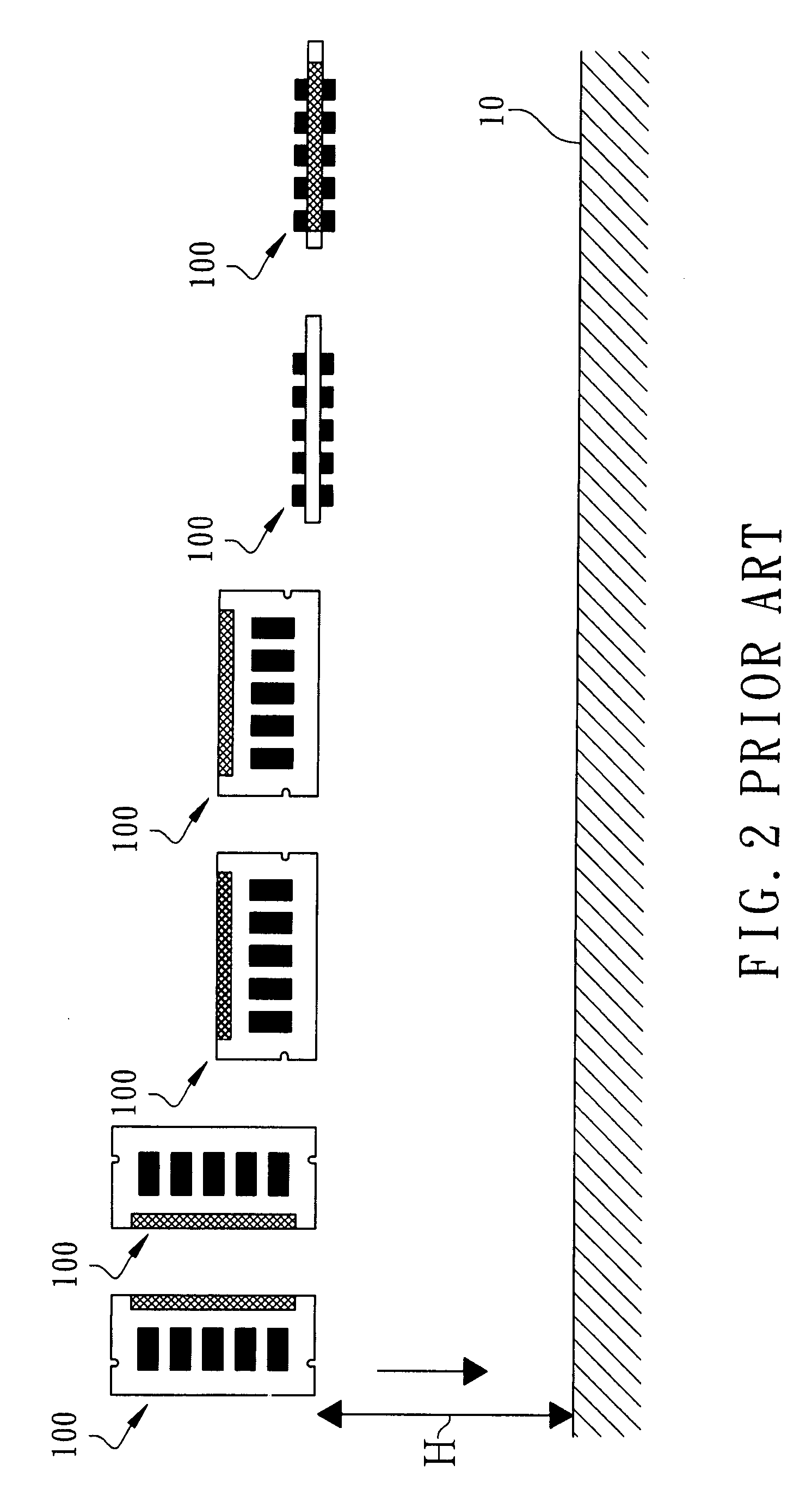 Memory module capable of lessening shock stress