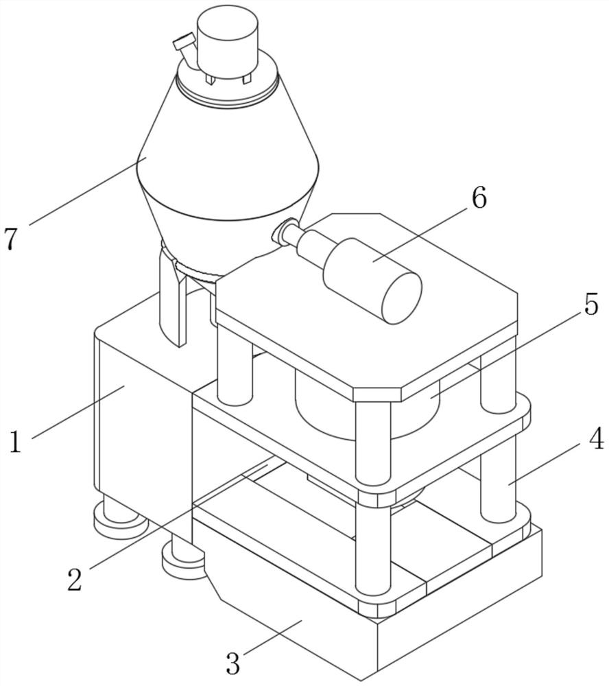 Efficient double-group raw material stirring ceramic valve manufacturing device