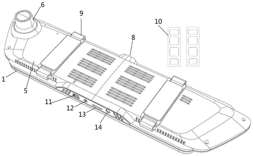 Vehicle-mounted equipment with mobile phone vehicle-mounted screen projection and driving recording functions, and implementation method thereof