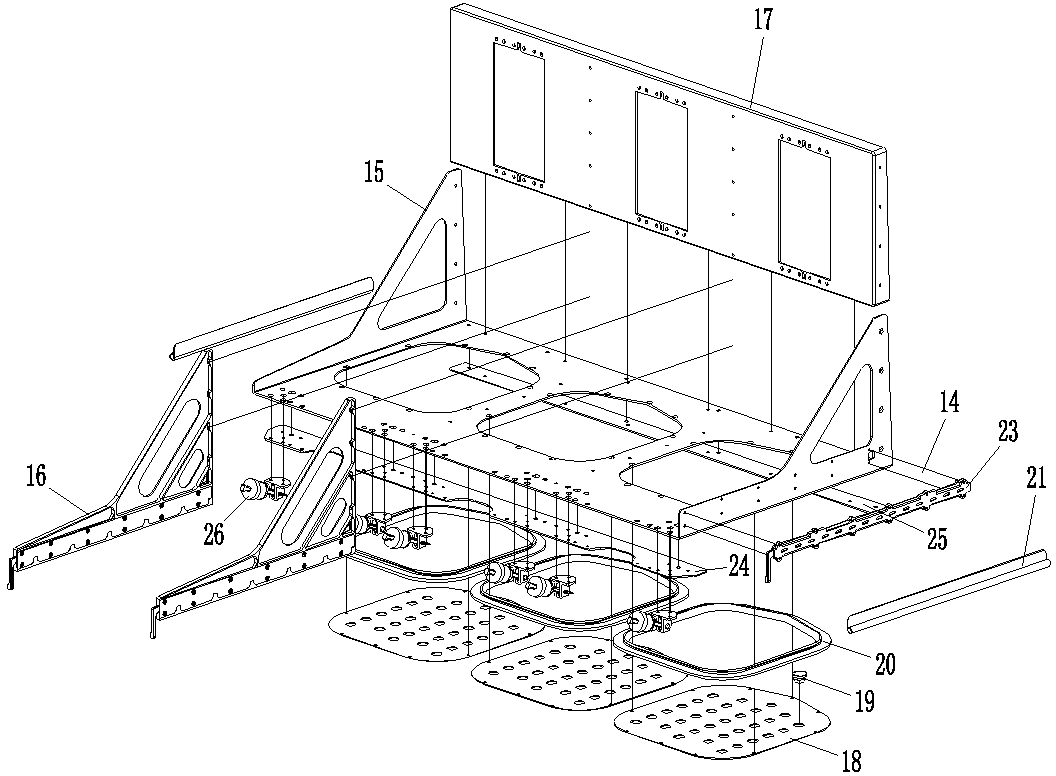 Rear plug type case installation rack