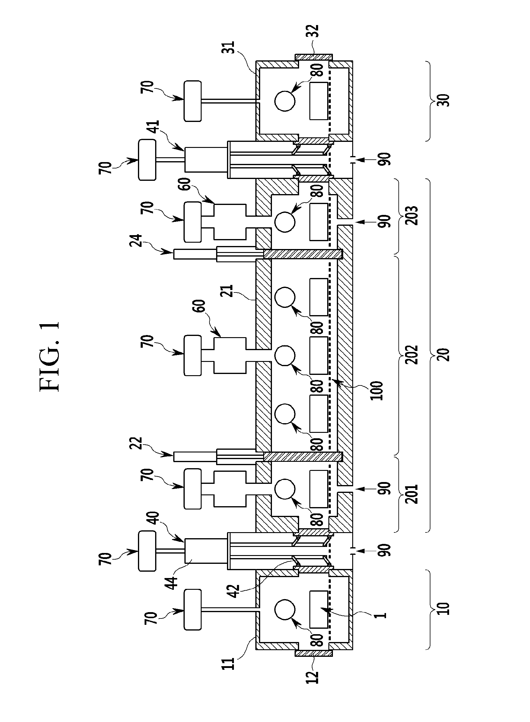 Thermal reduction apparatus for metal production, gate device, condensing system, and control method thereof