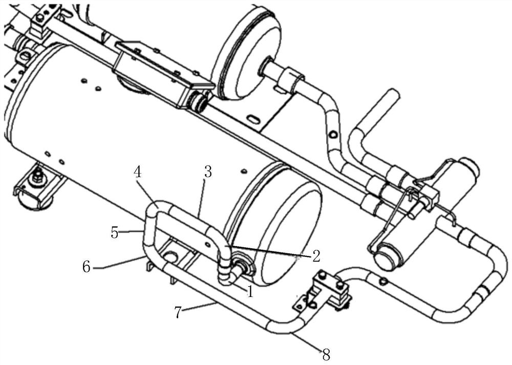 Novel matched pipe of exhaust pipe, derivative structure, passenger car air conditioner compressor and simulation method