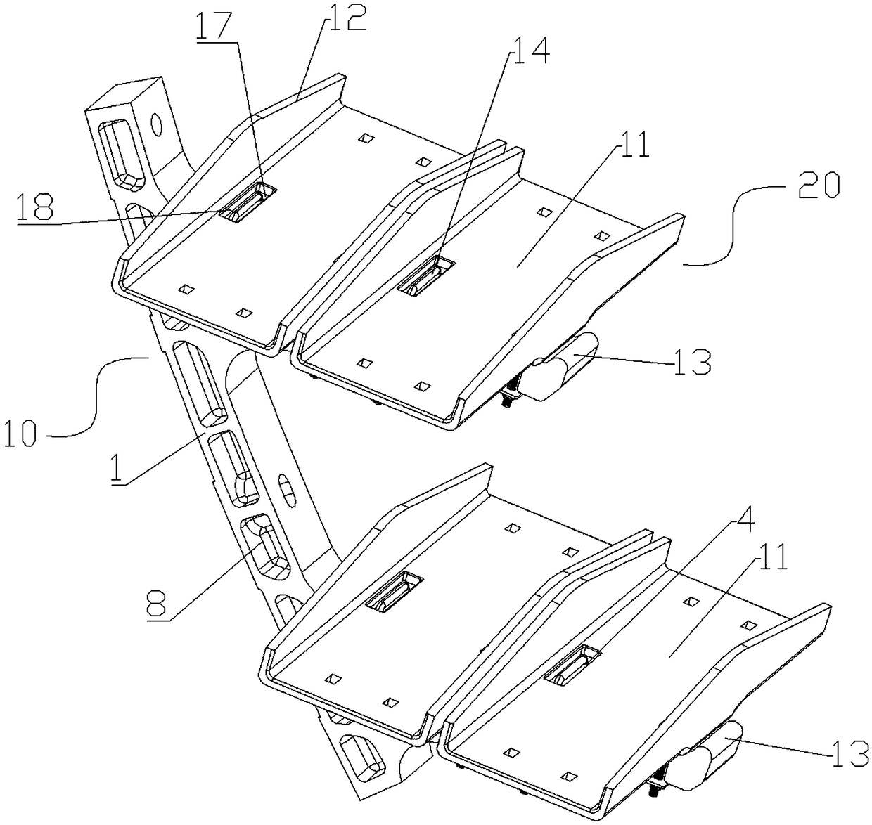 Composite material cable bracket