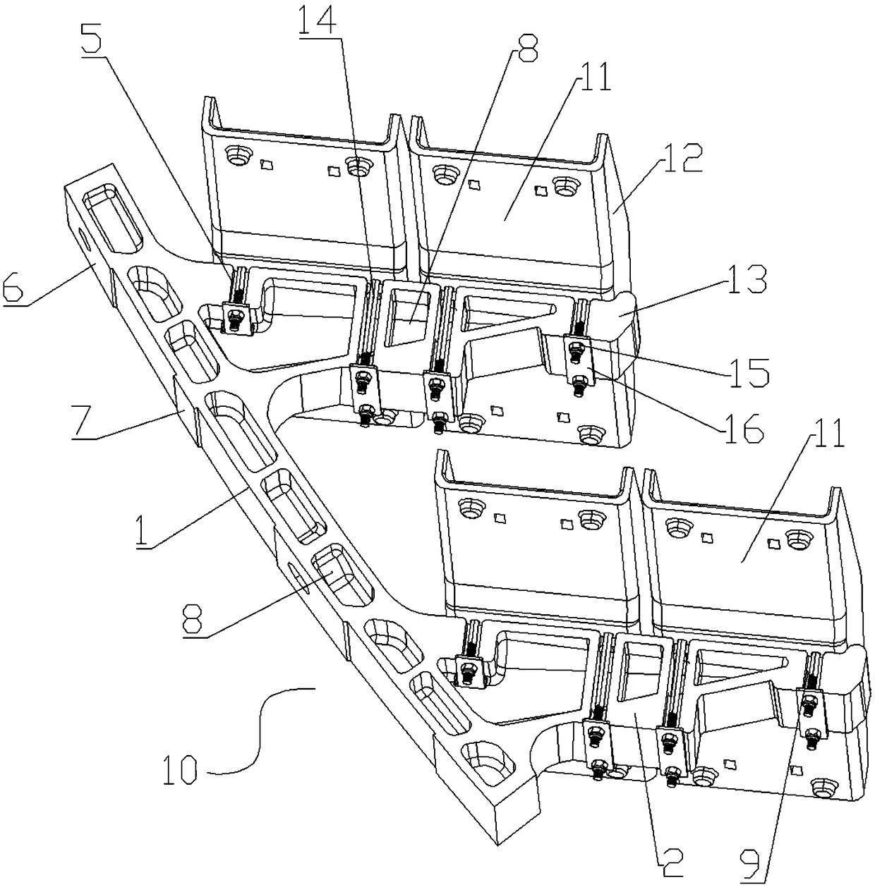 Composite material cable bracket