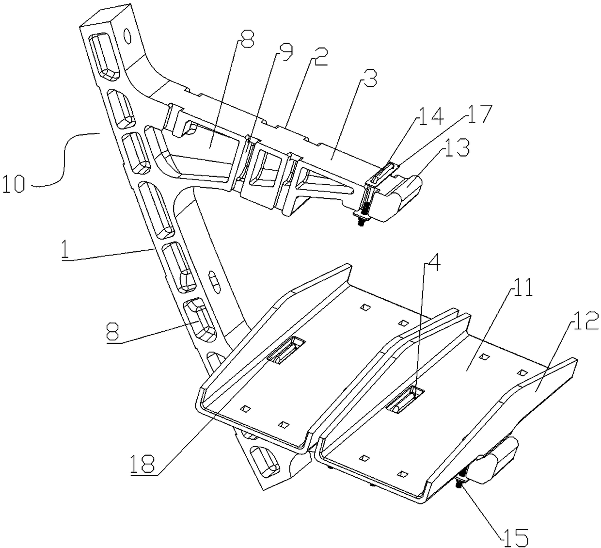 Composite material cable bracket