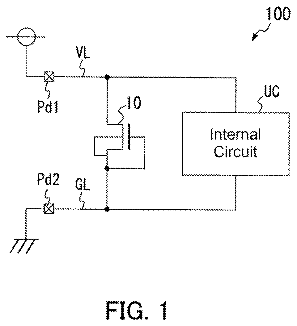 Electrostatic protection element and semiconductor device