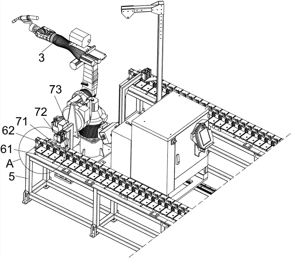 Robot welding equipment for crawler welding