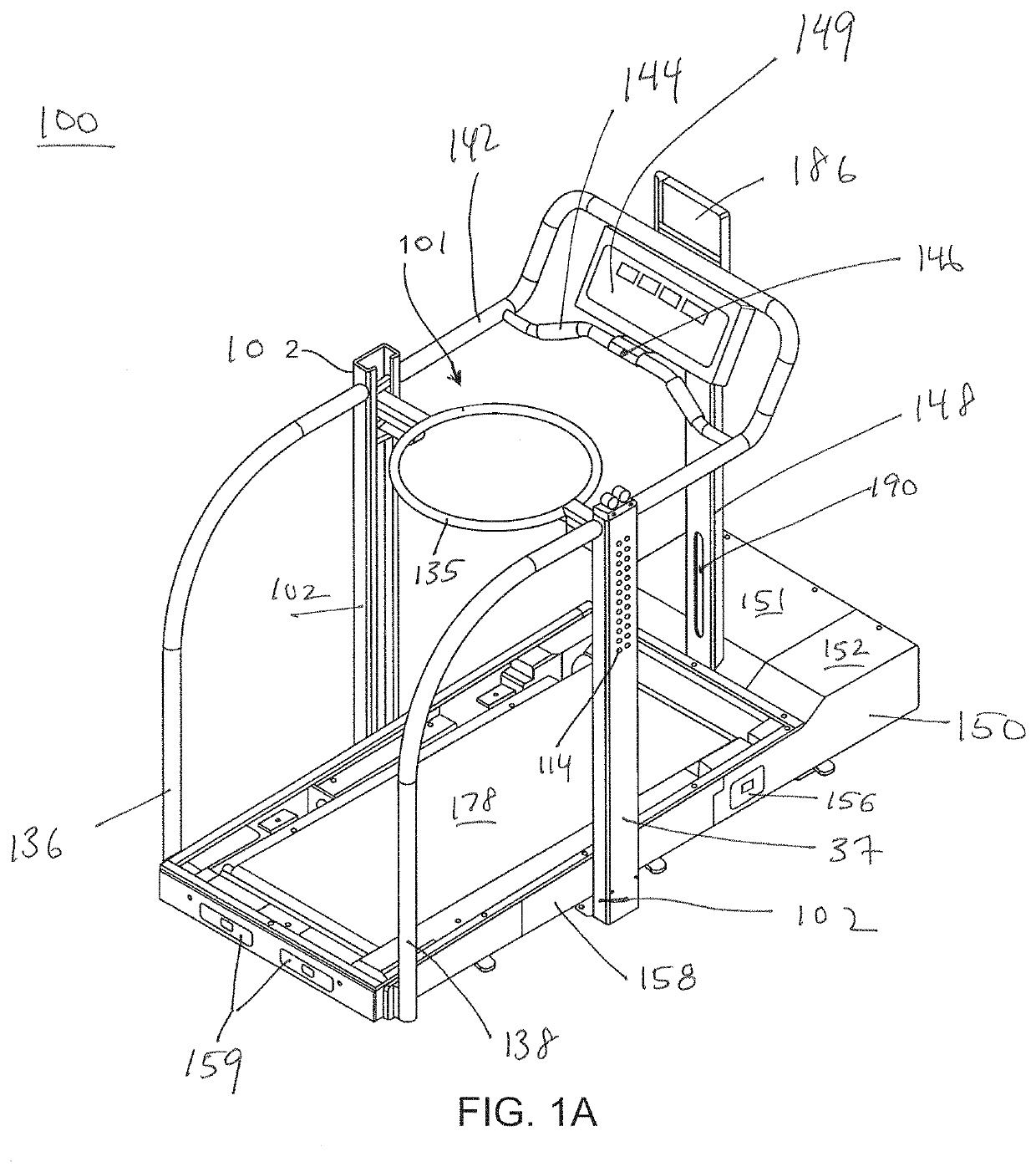 Pressure chamber and lift for differential air pressure system with medical data collection capabilities