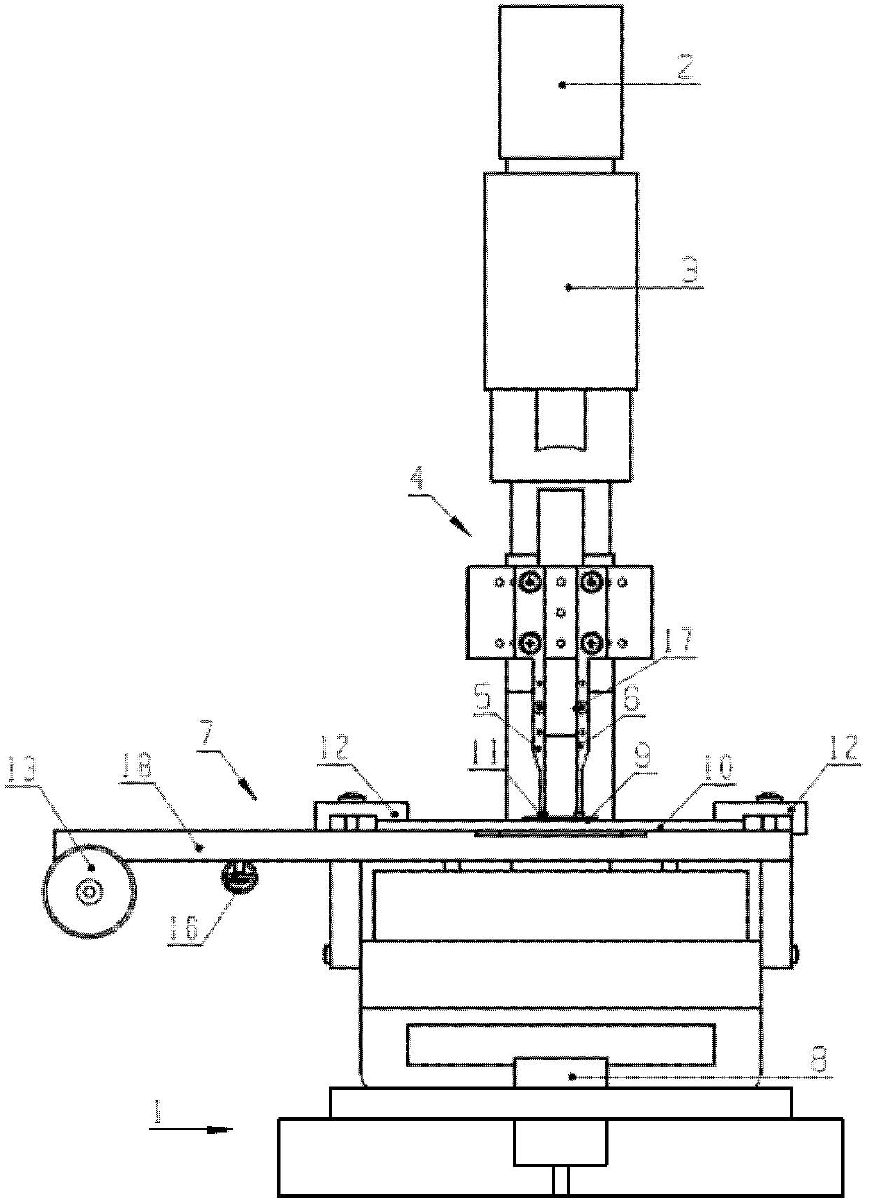 Positioning and splicing device of indicating grating