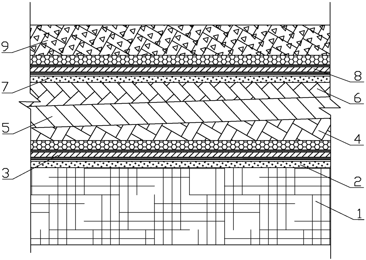 Plane roof self-energy maintenance-free waterproof system and construction method thereof